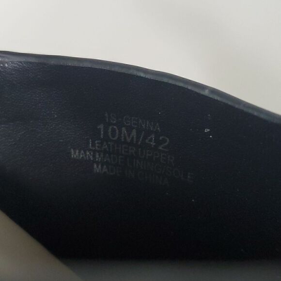 1. State Black Leather Genna Slingback Wedge Sandal Peep Toe Heel 10M - Picture 14 of 14